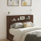Tablie de pat cu dulap si LED, stejar maro, 140x16,5x103,5 cm GartenMobel Dekor