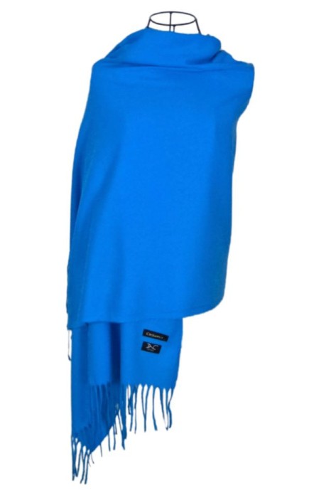 Esarfa tip sal din casmir albastru azur