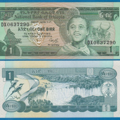 ETIOPIA █ bancnota █ 1 Birr █ 1991 / 1969 █ P-41a █ UNC █ necirculata