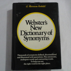 WEBSTER'S NEW DICTIONARY OF SYNONYMS - Merriam Company Publishers