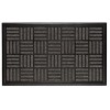 Covor de usa din cauciuc cu model in relief, Negru / Gri, 75 x 45 cm, Oem