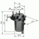 Filtru combustibil NISSAN NOTE (E11) (2006 - 2013) BOSCH 0 450 907 013