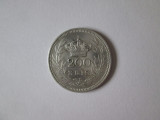 Portugalia 200 Reis 1909 argint 835 regele Emanuel II, Europa
