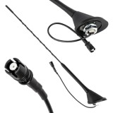 Antena auto universala tip bat maste cu amplificator AMiO ANT11, mufa Raku-2, lungime 45,4 cm, cablu 20 cm, pentru majoritatea modelelor auto si