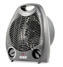 Aeroterma electrica Zass ZFH 02 C, culoare neagra, 2 trepte de putere: 1000W 2000W - RESIGILAT