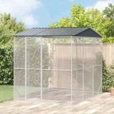 vidaXL Cușcă pentru păsări Antracit 227 x 310 x 247 cm Oțel Galvanizat 3325160