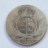 Moneda Argint Germania W&uuml;rttemberg 6 Kreuzer 1809 Frederic I Argint