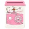 Pusculita pentru Fetite, Flippy, Pusculita pentru Economii PIGGY BOX, Pusculita Simpla cu Key Access, 17 x 11.5 x 10 cm, 400 gr, Alb Roz