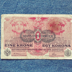 1 Krone 1916 Austria Stampila Coroana Korona Ungaria Austro Ungaria (2)