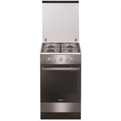 Aragaz pe gaz Hansa FCGX520209, 4 arzatoare, grill, aprindere electrica plita, inox foto