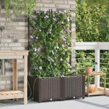 VidaXL Ghivece pentru grădină Maro 80 x 40 x 142 cm Oțel