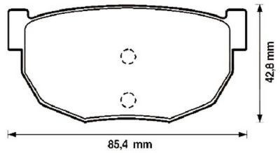 Placute frana Hyundai Coupe (Gk), Coupe (Rd), Elantra (Xd), Lantra 1 (J-1), Lantra 2 (J-2); Kia Cerato (Ld); Nissan Bluebird (T72, T12), Bluebird Hat foto