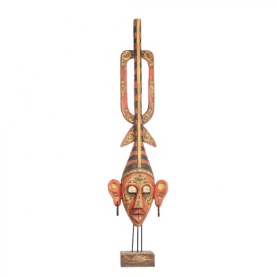 Sculptura Maori pictata manual Sunset Ao foto