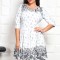 Rochie cu imprimeu in pliuri - 40Marimea