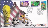 Gibraltar 1994 - Cupa Mondială de fotbal - S.U.A., FDC, Stampilat