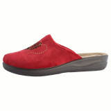 Papuci de casa dama, din textil, marca Inblu, CF35-016BORDO-05-89, rosu