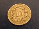 10 rappen 1897 , Tiraj = 500.000 , stare EF+. Discount de 10 % pentru comenzi cumulate de minimum 120 de lei., Europa, Nichel