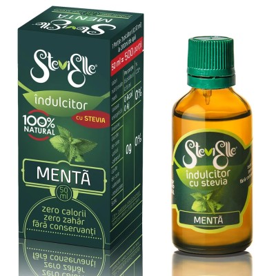 &amp;Icirc;ndulcitor natural cu Stevia și aromă naturală de Mentă, SteviElle foto