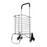 Carucior metalic pentru cumparaturi Grocery Basket, maxim 65 kg, pliabil, roti triple, General