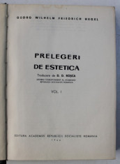 PRELEGERI DE ESTETICA , VOL. I de HEGEL , 1966 foto