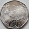20 pence 2023 Isle of Man , Mountain hare , Charles III, Aunc, km#1787