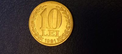 Moneda 10 lei 1991 foto