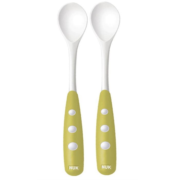 Set 2 lingurite 6+ luni Nuk 255053, Verde Set 2 lingurite 6+ luni Nuk 255053, Verde