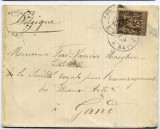 France 1889 Postal History Rare Cover Paris R. Bayen to Gand Belgium D.570