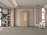 Dulap Dormitor MDF MP ZQW-009MDF, 2 Usi, 3 Sertare, 100x50x200 cm, Modern