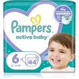 Pampers Active Baby Size 6 scutece de unică folosință 13-18 kg 44 buc