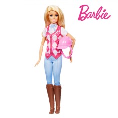 Păpușă Echitație, Mattel, Barbie Malibu, Vestă Detașabilă, Păr Blond