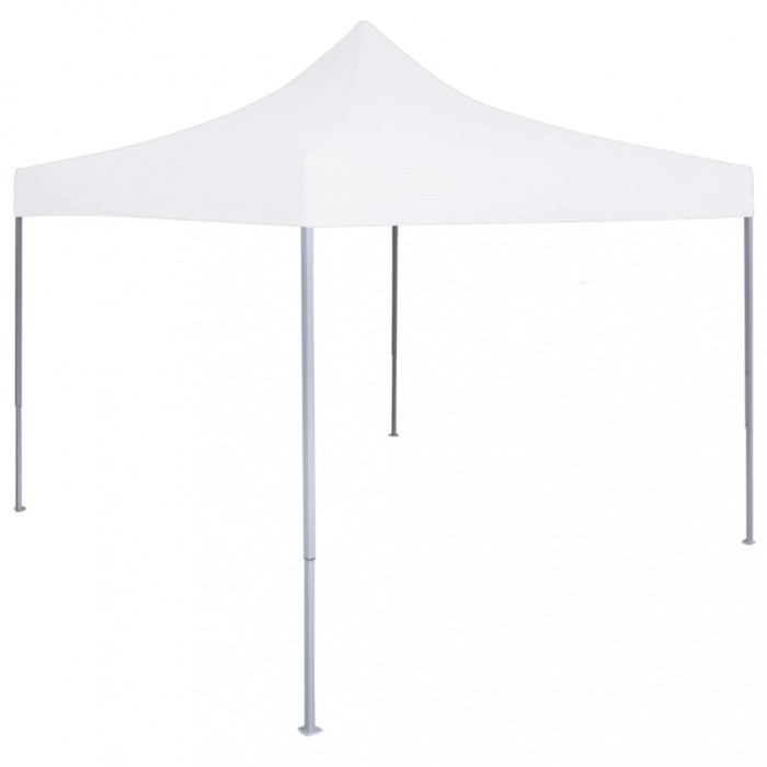 Gossi cort de petrecere pliabil profesional, alb, 2 x 2 m, otel