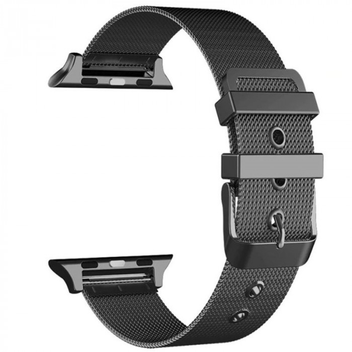 Curea tip Milanese Loop, compatibila Apple Watch 38mm, Black