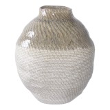Cumpara ieftin V&aacute;za, ker&aacute;mia, feh&eacute;r/z&ouml;ld &oslash;26x30,5 cm