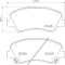 Placute frana Hyundai Bayon (Bc3) 05.21-, I20 2 (Gb Ib) 11.14-08.21, I20 2 Hatchback Van (Gb Ib) 11.14-, I20 3 (Bc3 Bi3) 08.20-, Solaris Sedan (Hcr H
