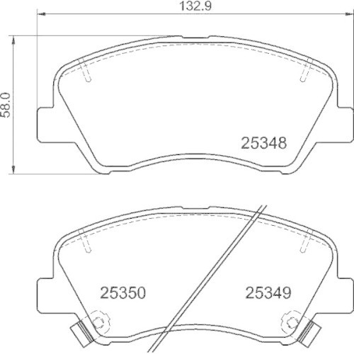 Placute frana Hyundai Bayon (Bc3) 05.21-, I20 2 (Gb Ib) 11.14-08.21, I20 2 Hatchback Van (Gb Ib) 11.14-, I20 3 (Bc3 Bi3) 08.20-, Solaris Sedan (Hcr H