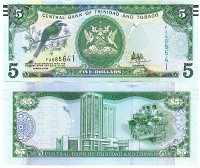 Trinidad &amp;amp; Tobago 5 Dollars 2006 UNC foto