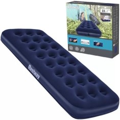 Set saltea gonflabila, plasture inclus, 185x76x22, 1,9kg, albastru foto