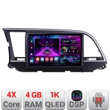 Navigatie Hyundai Elantra 2015-2018 A-581 4+64 InCell Display 1K Android Waze USB Navigatie Internet Youtube Radio