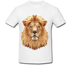 Tricou &amp;quot; Lion polygon face &amp;quot; foto