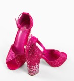 Cumpara ieftin Sandale cu toc Rubyna Fuchsia