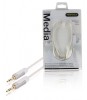 Cablu audio stereo Jack 3.5 mm tata - 3.5 mm tata 1m OFC alb Profigold