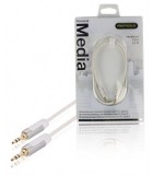 Cablu audio stereo Jack 3.5 mm tata - 3.5 mm tata 1m OFC alb Profigold