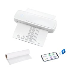 Imprimanta termica, model Ultra, portabila, fara fir, nu necesita tus, suporta formaturi pana in A4, Bluetooth, USB, compatibila cu iOS / Android / Wi