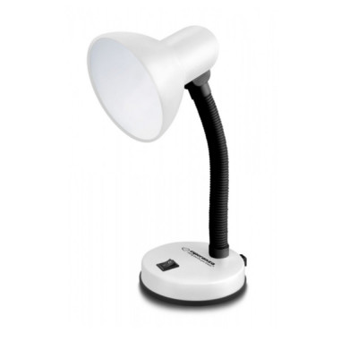 Lampa de birou cu brat flexibil, Esperanza Vega 94380, 31cm inaltime, dulie E27, alba foto