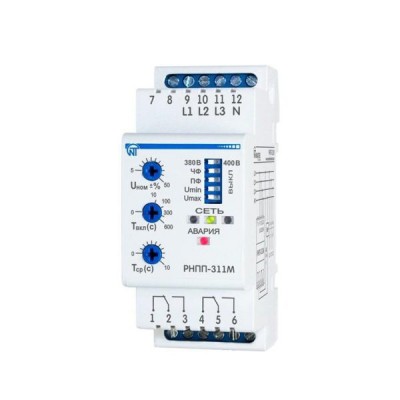 Releu Monitorizare Tensiune SPDT RNPP-311M pentru Șină DIN foto