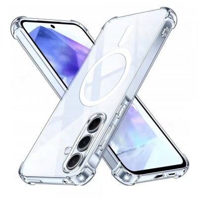 Husa MagSafe pentru Samsung Galaxy A55 5G A556, Techsuit, Shockproof, Transparenta foto