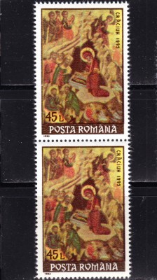 RO 1993 LP 1331 &amp;quot;Craciun &amp;quot;, serie pereche ,MNH foto