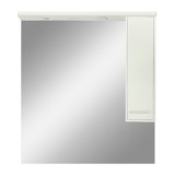 Dulap suspendat baie cu oglindă Nerva, 85 cm, alb, PAL, 100x85.6x17.5cm