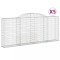 Cosuri gabion arcuite 5 buc, 300x30x120/140 cm, fier galvanizat
